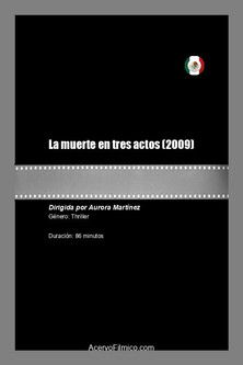 La muerte en tres actos poster