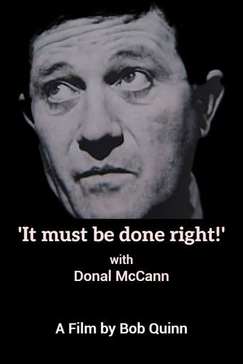 'It must be done right!' with Donal mcCann