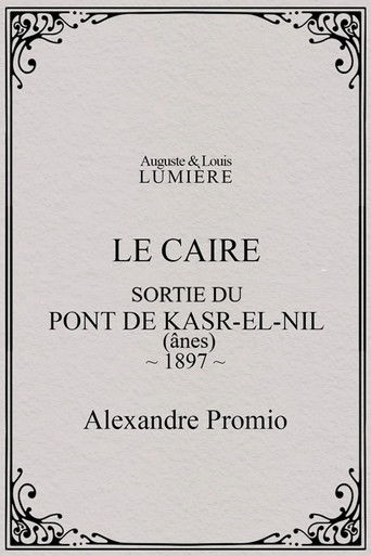 Le Caire, sortie du pont de Kasr-el-Nil (1897)