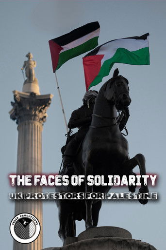 The Faces of Solidarity: UK Protesters for Palestine poster
