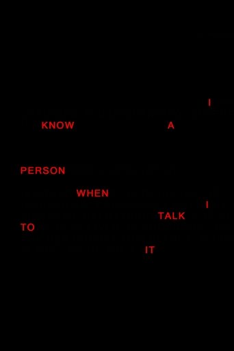 I Know A Person When I Talk To It poster