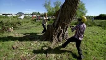 James fells a tree to make toilet paper