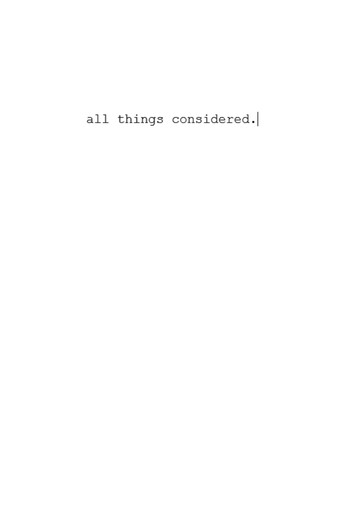 All Things Considered