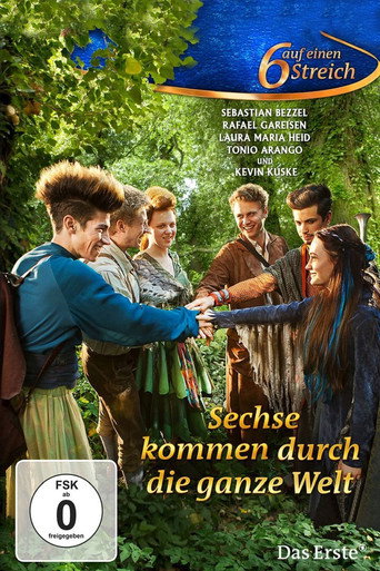 Sechse kommen durch die ganze Welt