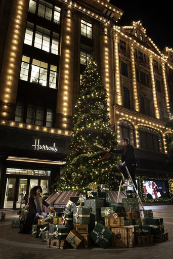 Harrods at Christmas poster