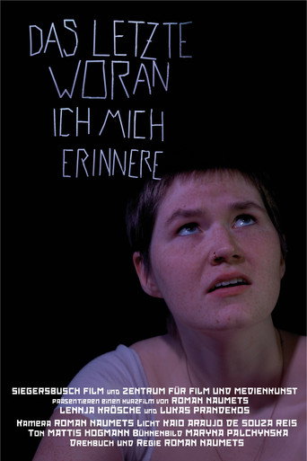 Cartell de Das Letzte, woran ich mich erinnere