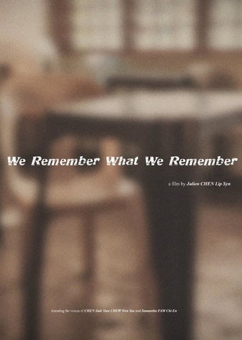 Poster film We Remember What We Remember
