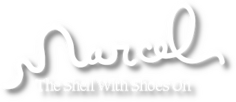 Marcel the Shell with Shoes On logo
