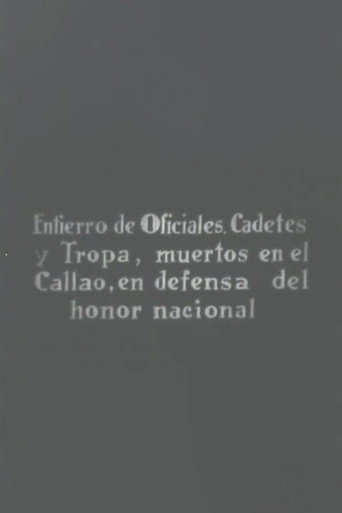 Entierro de oficiales : cadetes y tropa, muertos en el Callao, en defensa del honor nacional (1948)