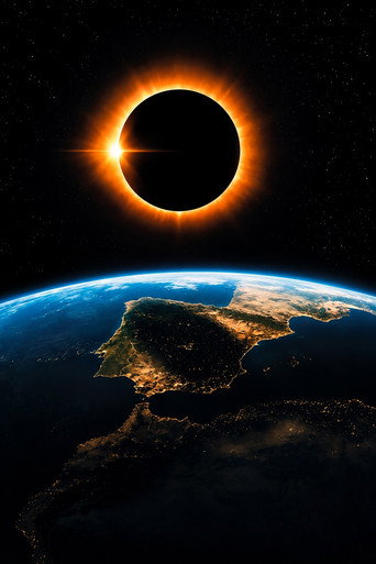 España bajo el eclipse total poster