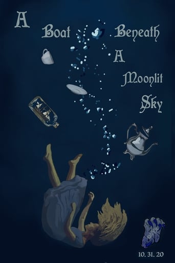Poster of A Boat, Beneath A Moonlit Sky