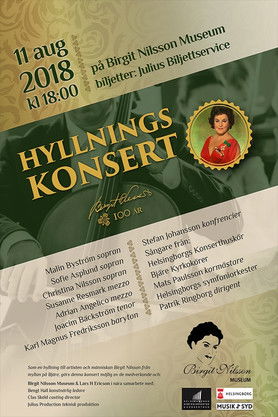100 Year Anniversary Concert - Birgit Nilsson poster