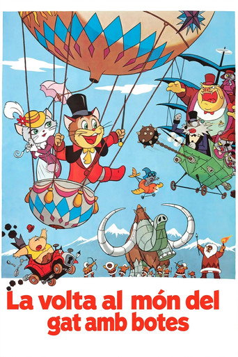 Cartell de La volta al món del gat amb botes