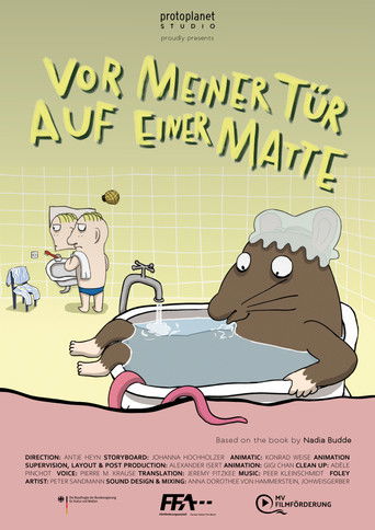 Vor meiner Tür auf einer Matte