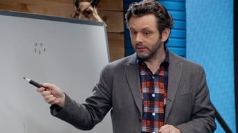 Michael Sheen Wears a Plaid Button Down and Grey Blazer