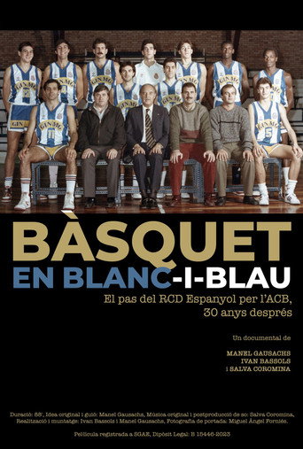 Bàsquet en blanc-i-blau poster