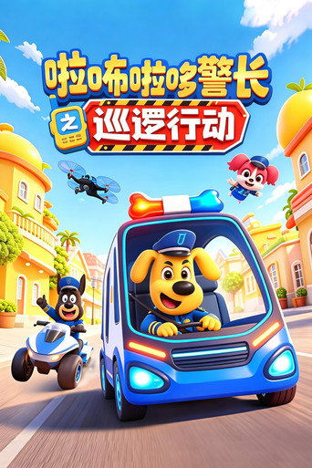 Plakat 安全警长啦咘啦哆之巡逻行动