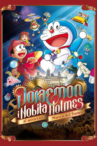 Cartell de Doraemon i Nobita Holmes al misteriós museu del futur