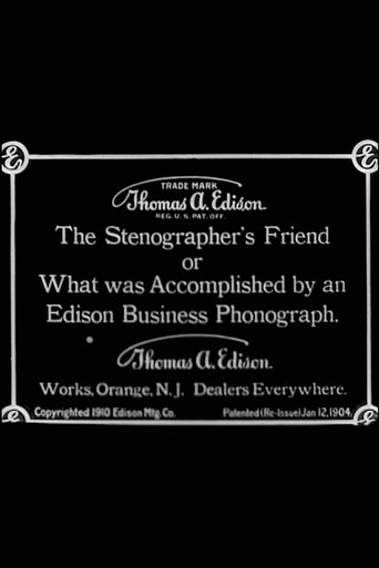 The Stenographer's Friend; Or, What Was Accomplished by an Edison Business Phonograph (1910)