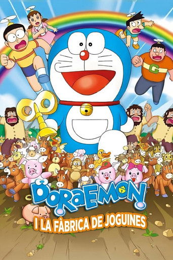 Cartell de Doraemon i la fàbrica de joguines