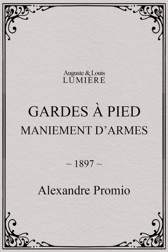 Gardes à pied : maniement d’armes (1897)