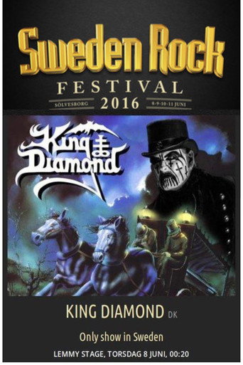 King Diamond - Sweden Rock Festival 2016 poster