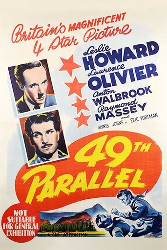 Movie poster: 49th Parallel (1941) ฝ่านรกสมรภูมิเดือด