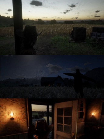 Beautiful evening at the Belmont farm (1970)