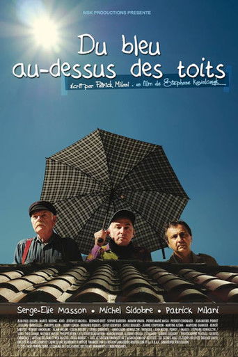 Du bleu au-dessus des toits poster