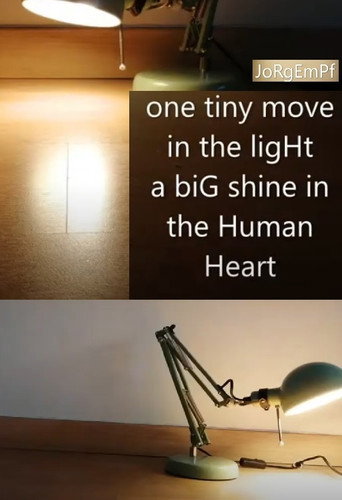 one tiny move in the ligHt, a biG shine in the Human Heart poster