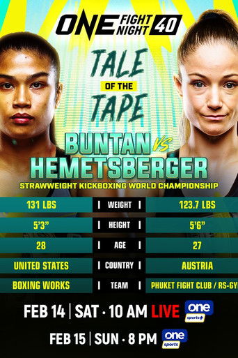 Cartell de ONE Fight Night 40: Buntan vs. Hemetsberger 2