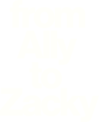 From Ally to Zacky logo