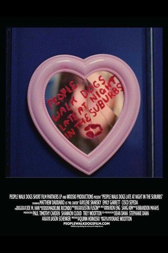 People Walk Dogs Late at Night in the Suburbs