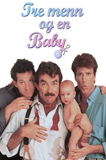 Tre menn og en baby-plakat