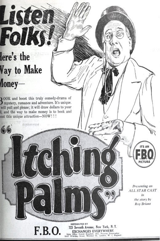 Itching Palms (1923) poster