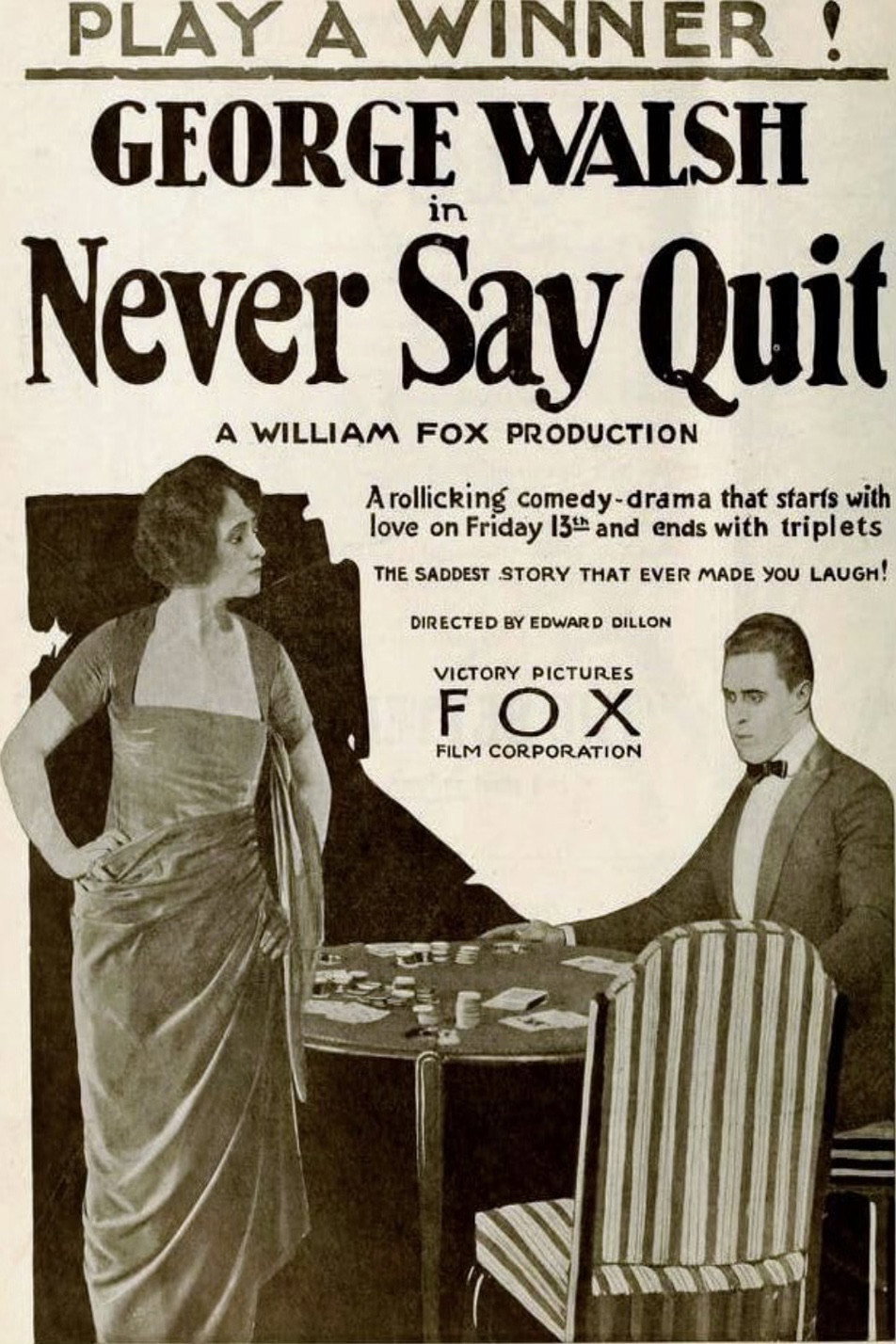 Never Say Quit (1919) poster