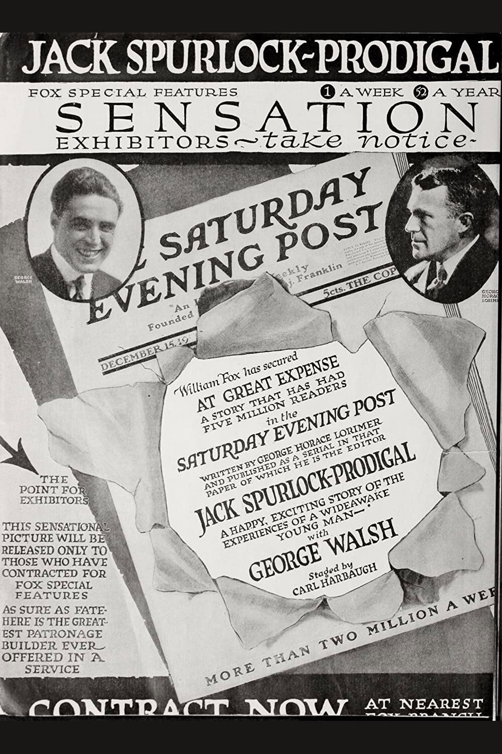 Jack Spurlock, Prodigal (1918) poster