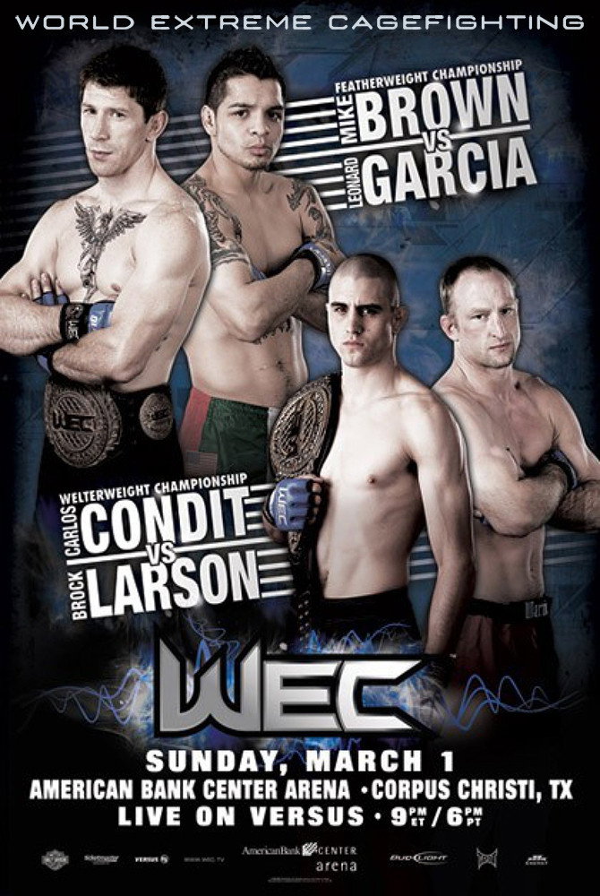 WEC 39: Brown vs. Garcia (2009) poster