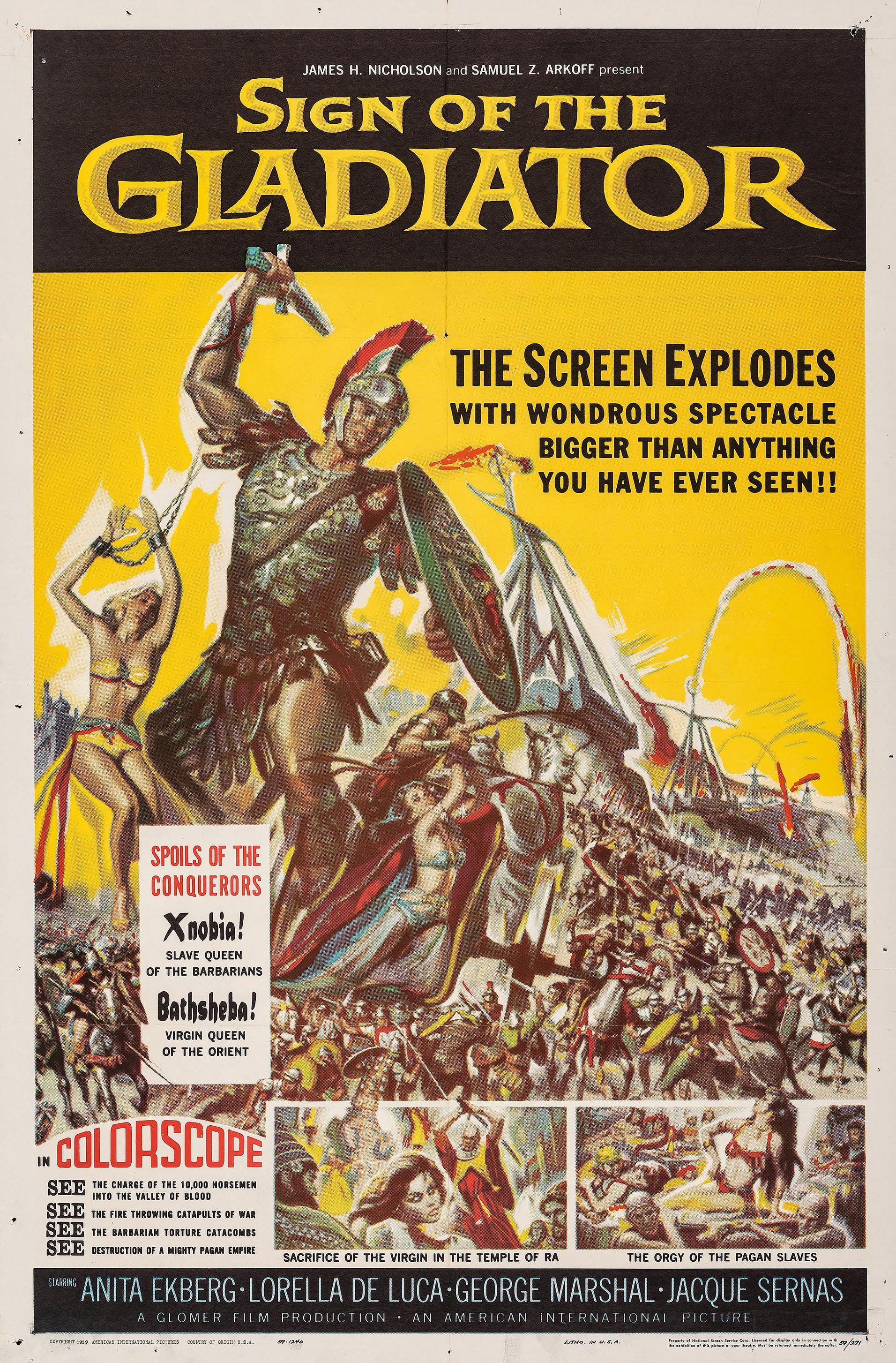 Sign of the Gladiator (1959) poster