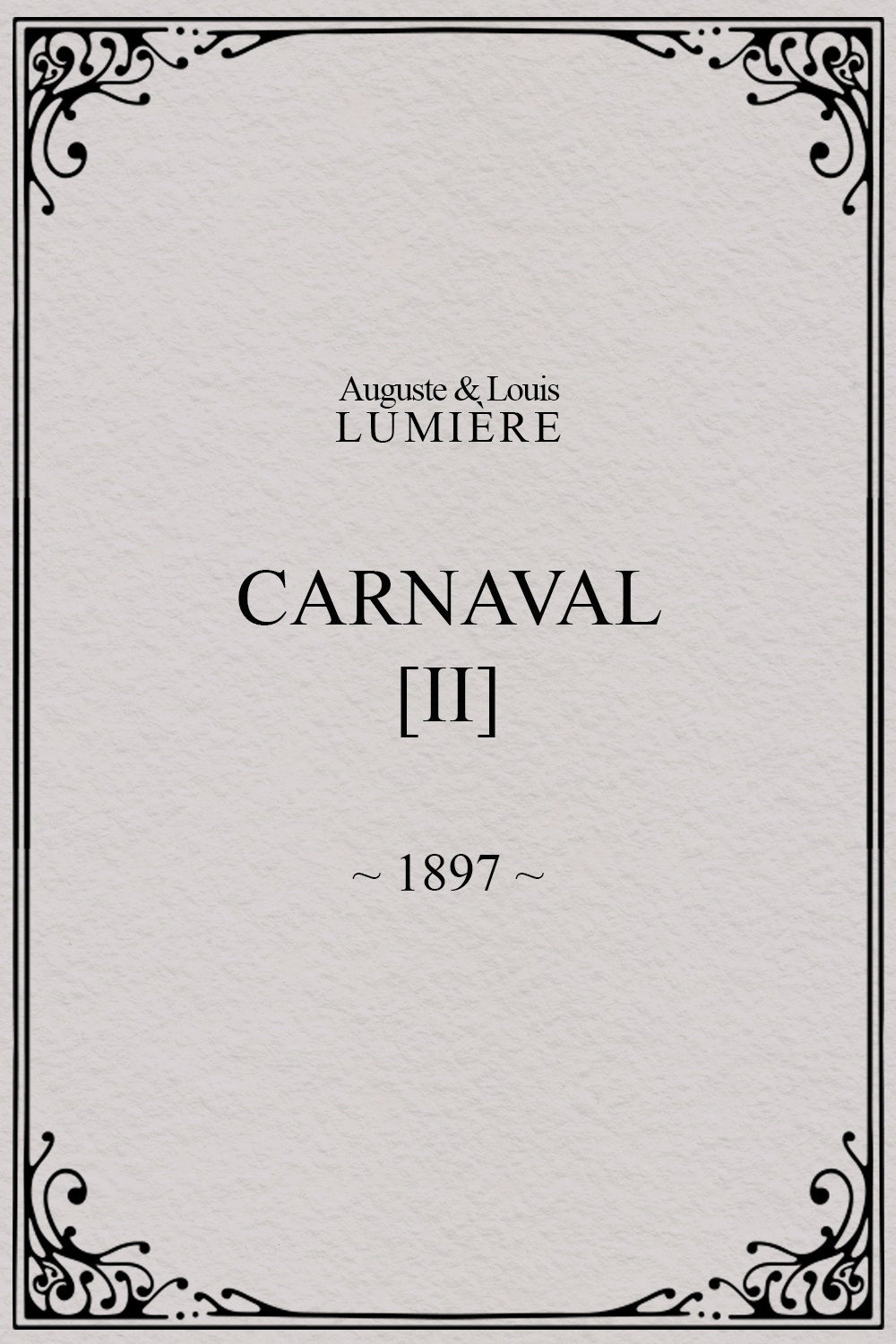 Carnaval, [II] (1897) poster