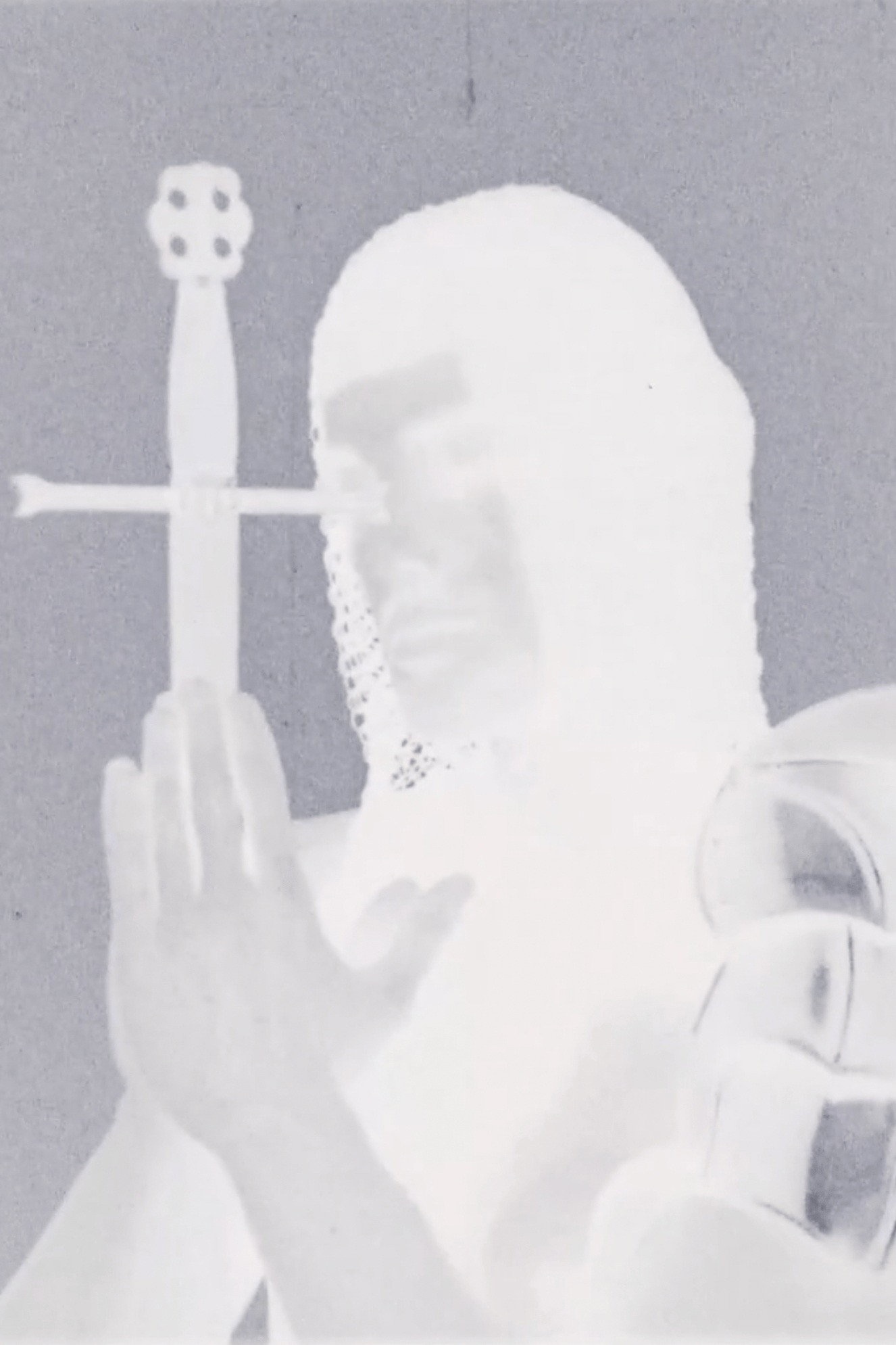 Warrior Figure on a Grey Background (2023) poster