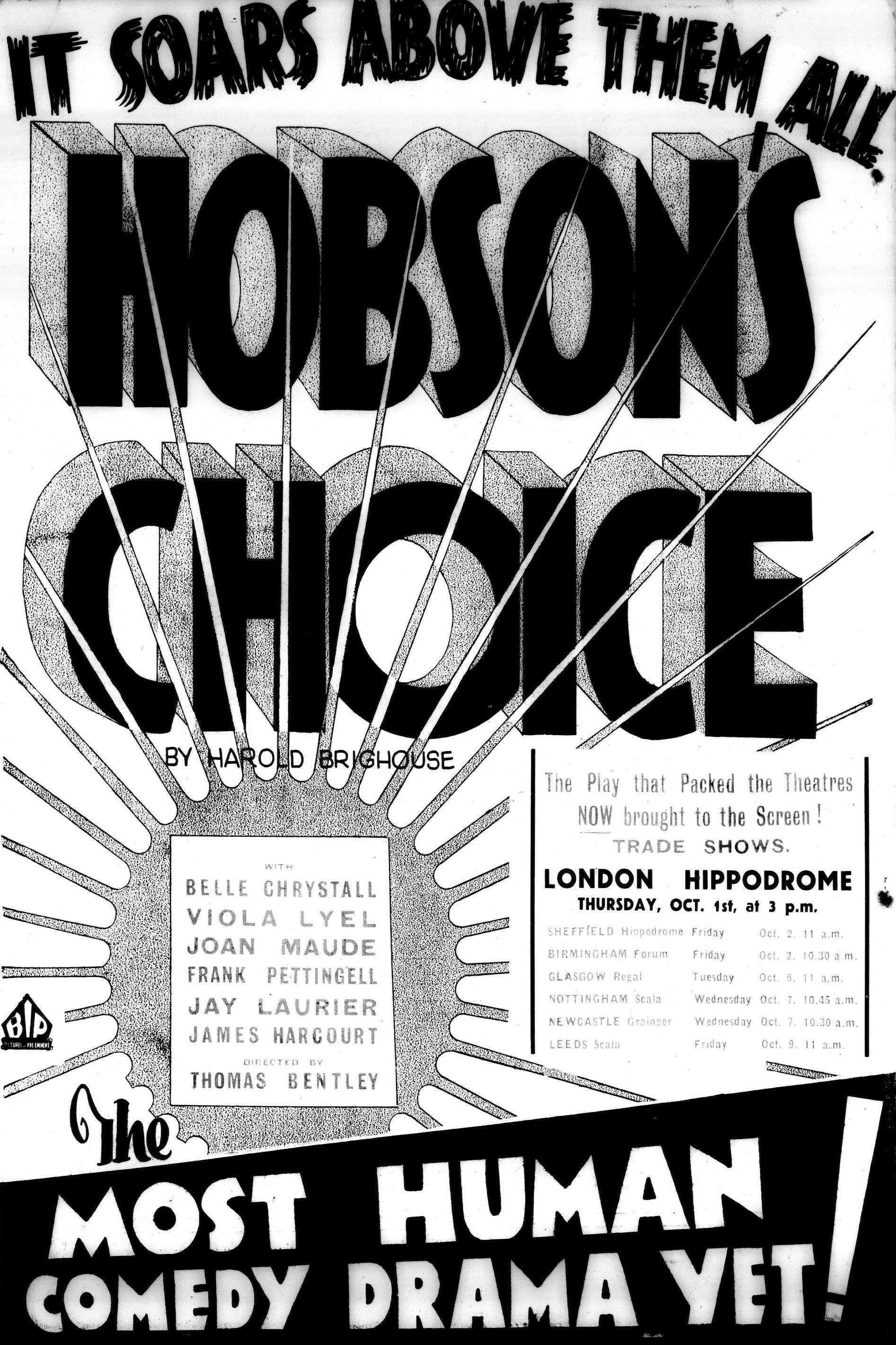 Hobson's Choice (1931) poster