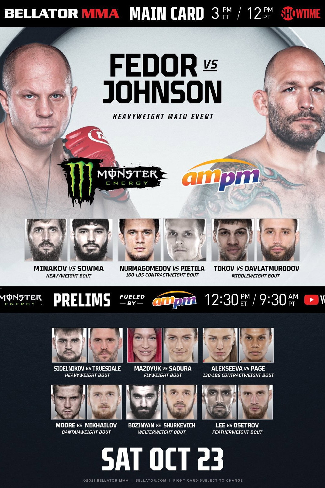 Bellator 269: Fedor vs. Johnson (2021) poster