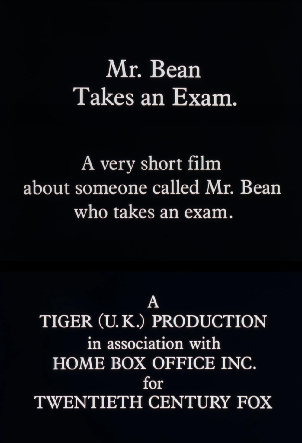 Mr. Bean Takes an Exam (1991) poster