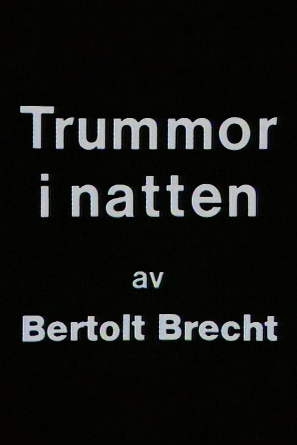 Trummor i natten (1972) poster