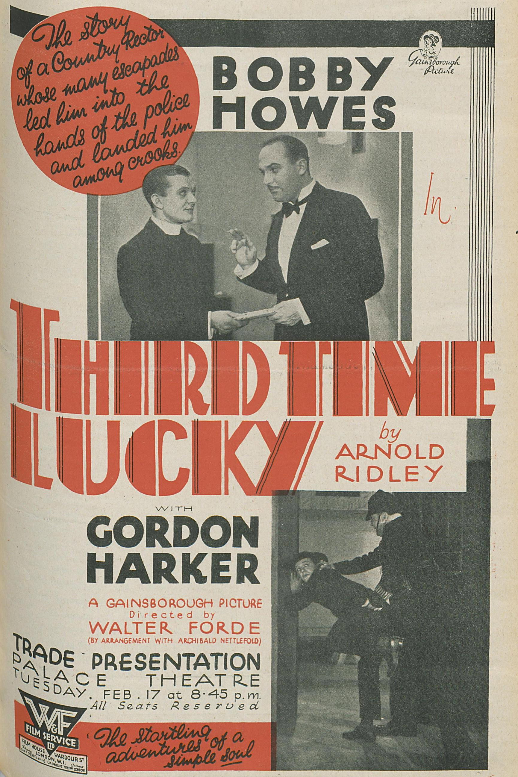 Third Time Lucky (1931) poster