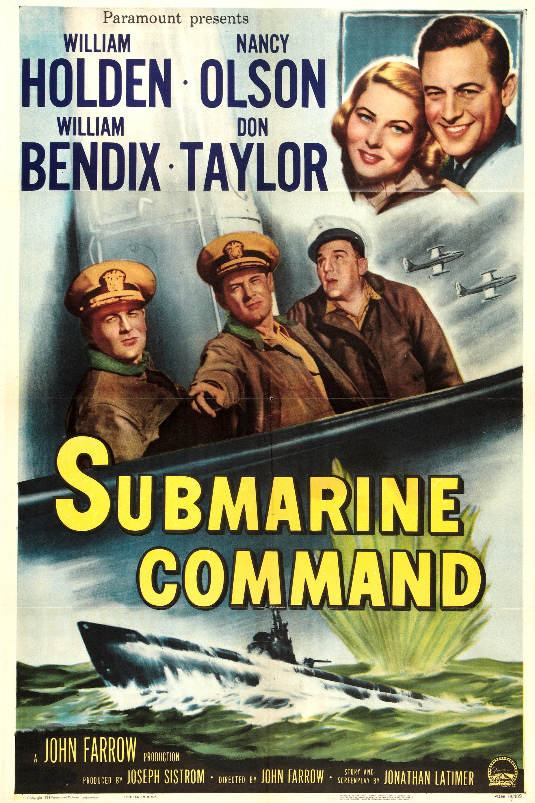 Submarine Command (1951) poster