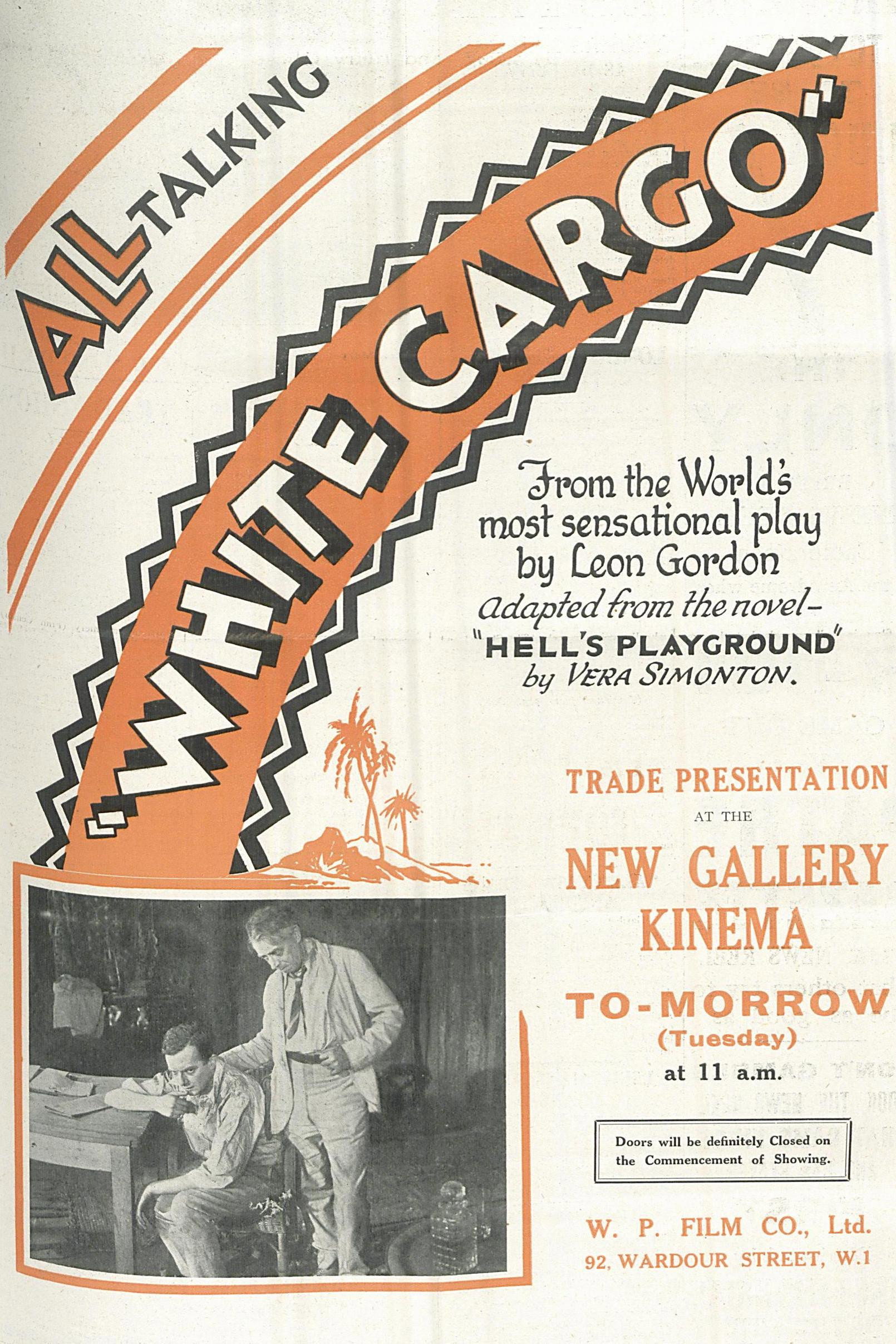 White Cargo (1929) poster