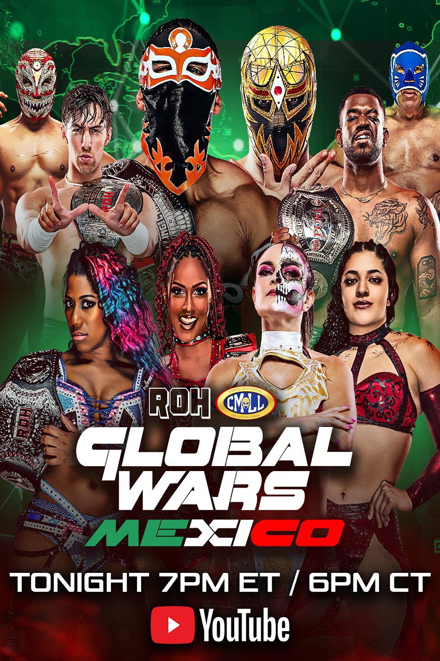 ROH/CMLL Global Wars Mexico (2025) poster