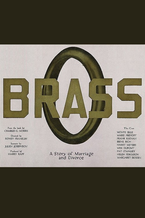 Brass (1923) poster